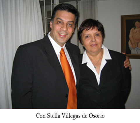 Con Stella Villegas de Osorio