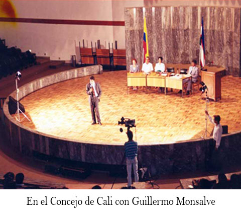 En el Concejo de Cali con Guillermo Monsalve
